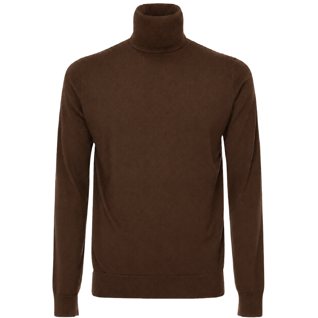 Alpha Studio Man Knit Ciclista High Neck Brown