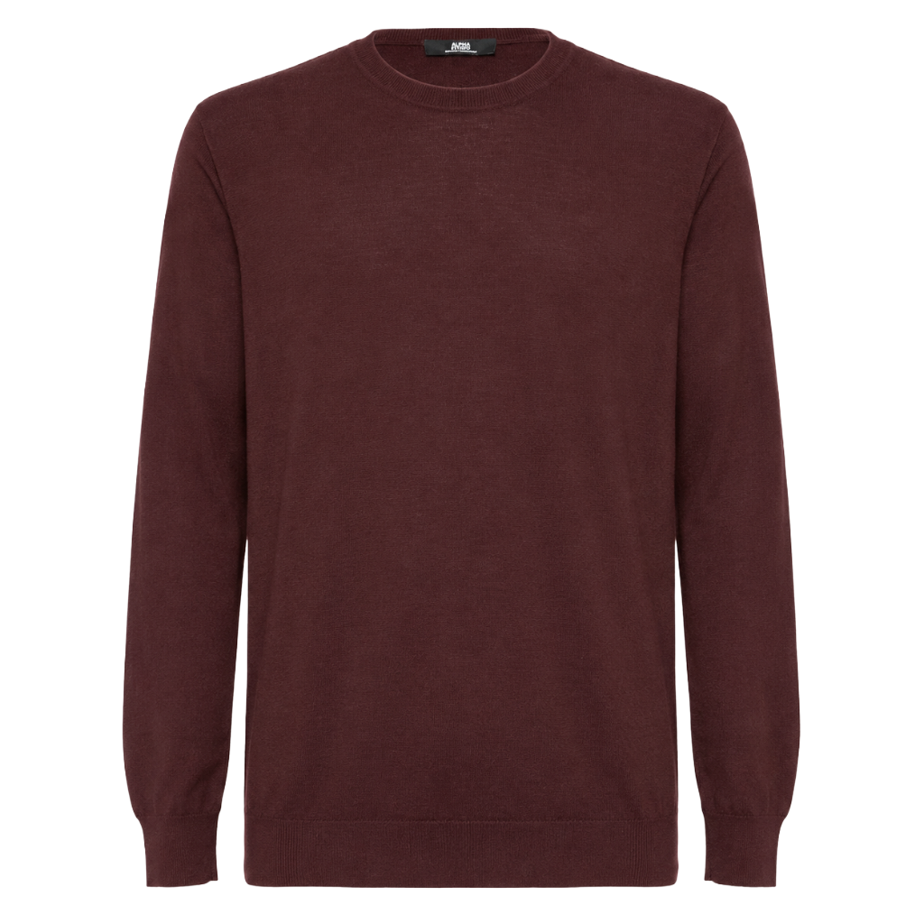 Alpha Studio Man Knit Crew Neck Merinos Red