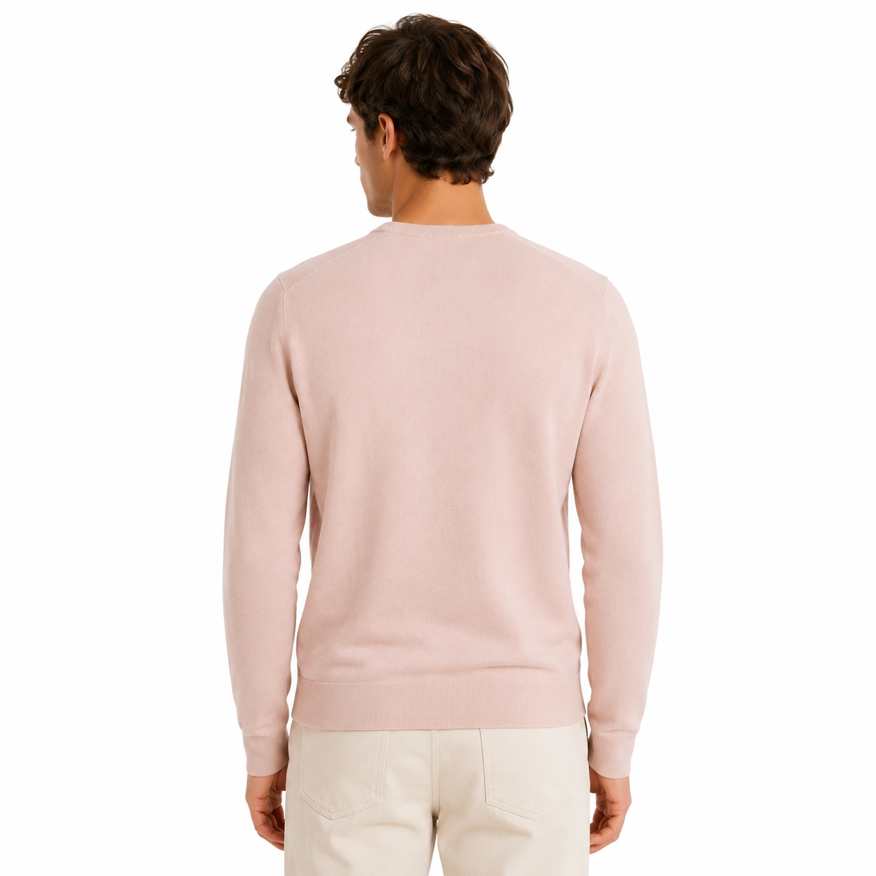 Alpha Studio Man Knit Sleeve Long Pink
