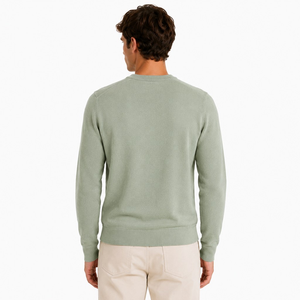 Alpha Studio Man Knit Sleeve Long Green