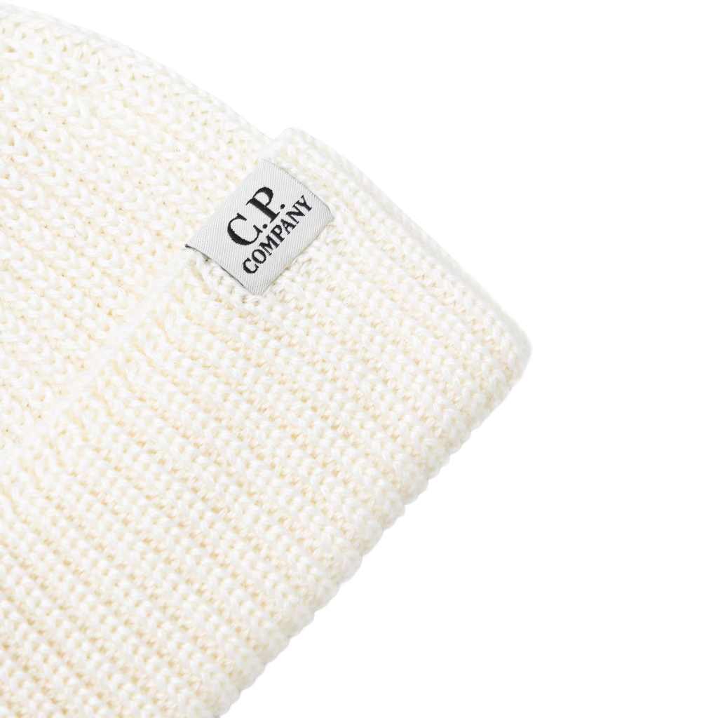 C.P. Company Man Beanie Unisex Knit Beige