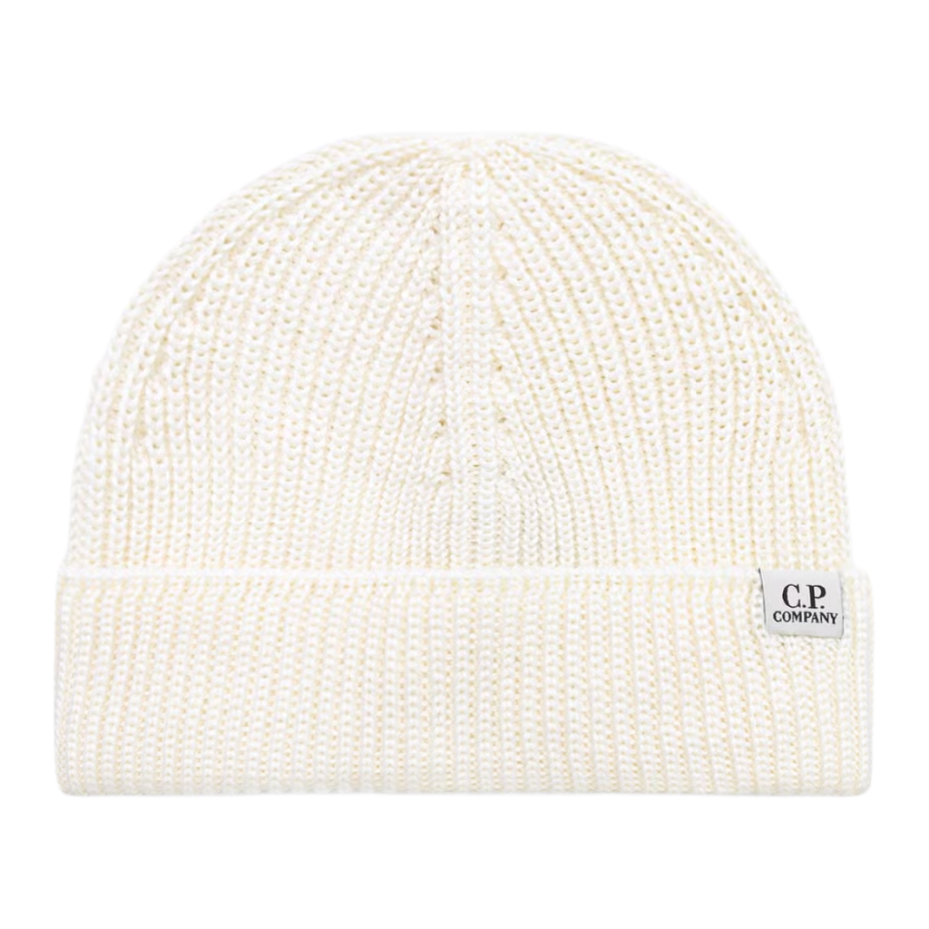 C.P. Company Man Beanie Unisex Knit Beige