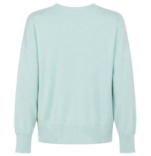 Alpha Studio Woman Crew Neck seta-cashmere Sweaters Green