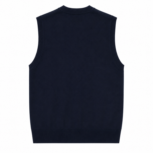 Alpha Studio Man Cardigan Sleeveless Blue