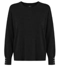 Alpha Studio Woman Crew Neck seta-cashmere Sweaters Black