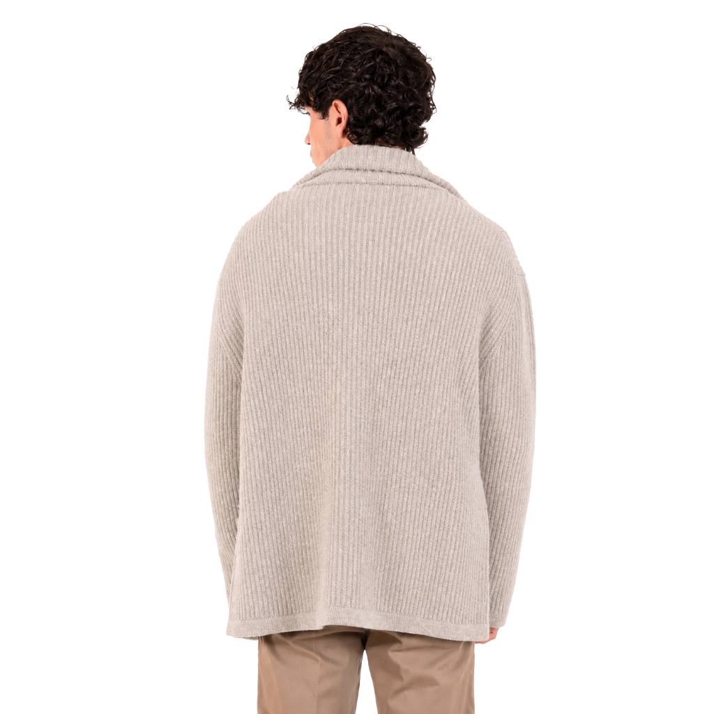 Alpha Studio Man Bomber Wool Cashmere Grey
