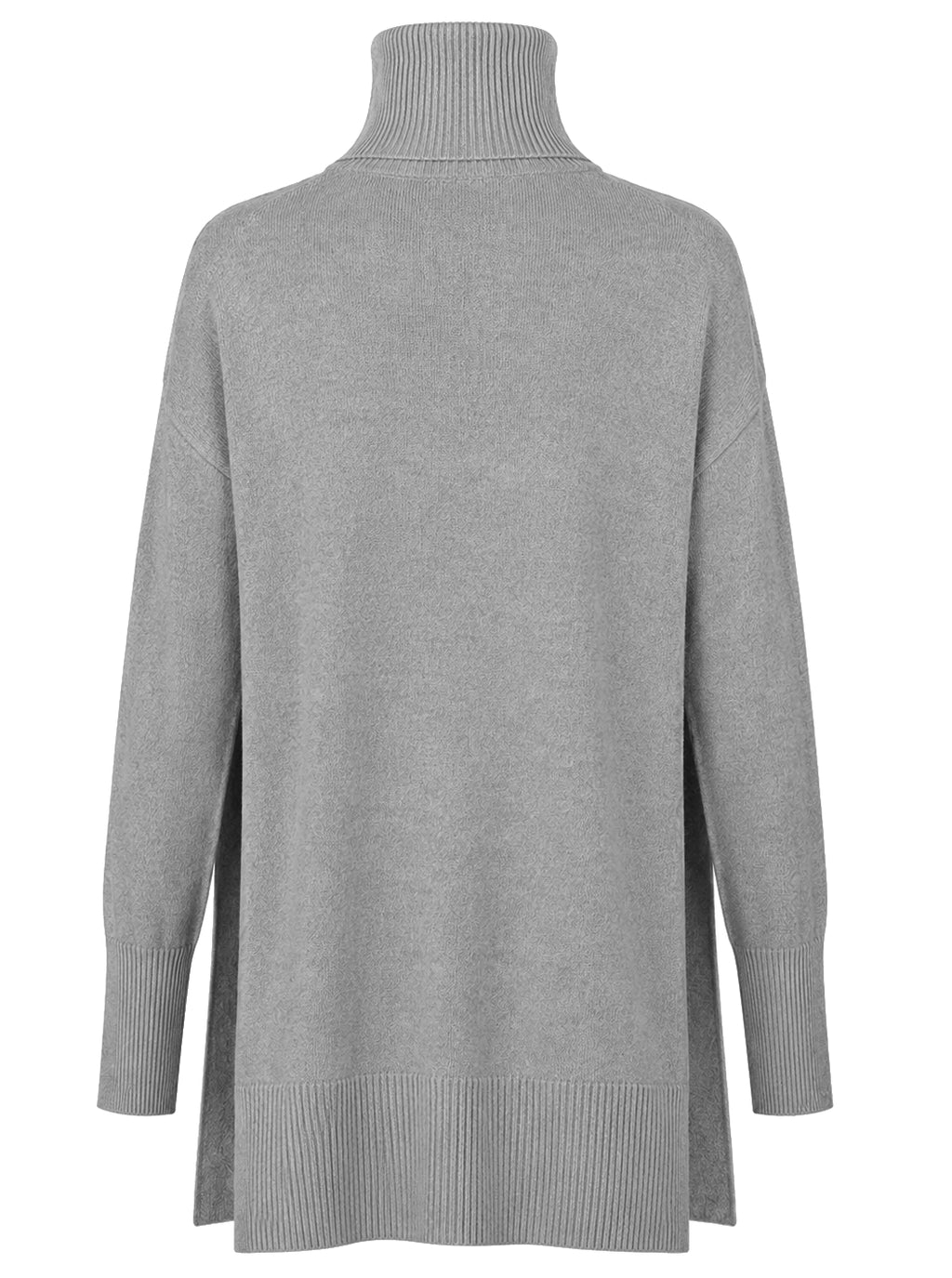 Alpha Studio Woman Turtleneck Mix Shapes Grey