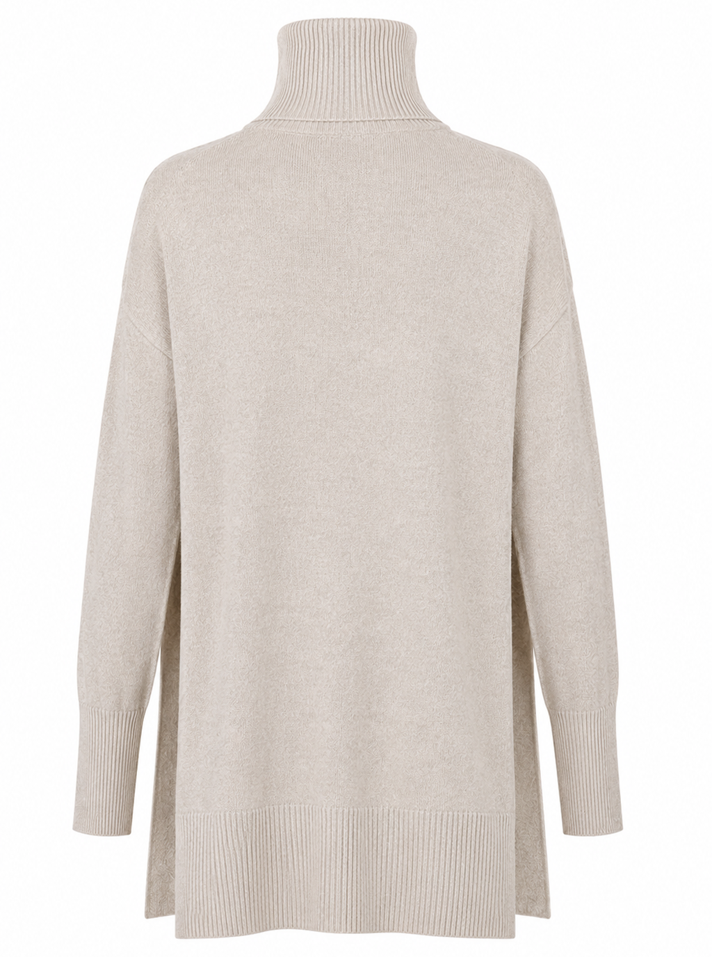 Alpha Studio Woman Turtleneck Mix Shapes Beige