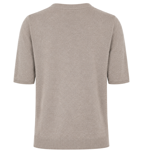 Alpha Studio Woman Crew Neck Gomito Coste Mix Sweaters Beige