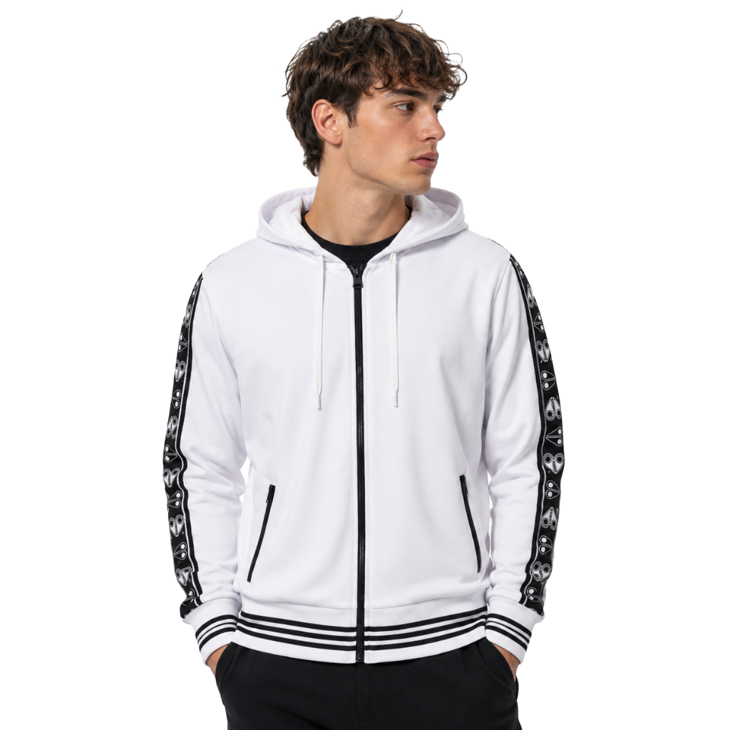 Moose knuckles Man Sweatshirt Track Bomb White