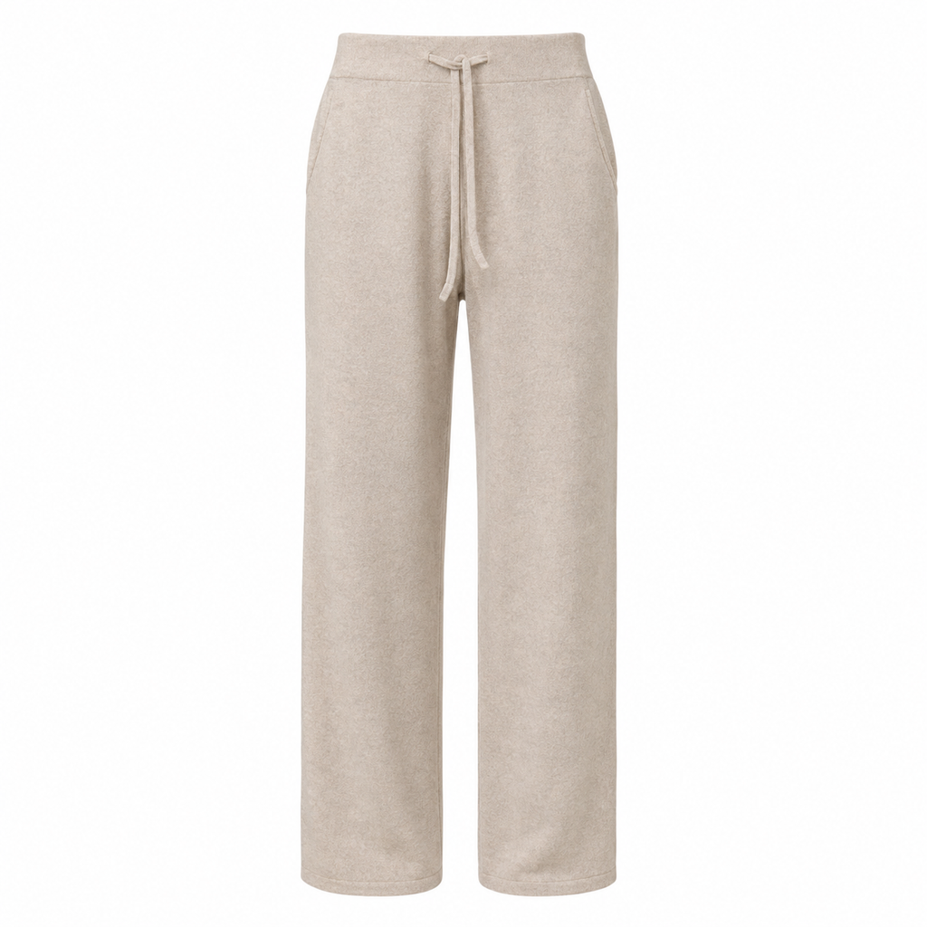 Alpha Studio Woman Panta Wide Leg Mix Shapes Trousers Beige