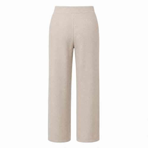 Alpha Studio Woman Panta Wide Leg Mix Shapes Trousers Beige