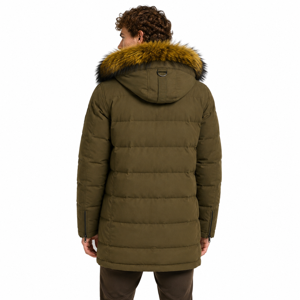 Moose knuckles Man Jacket Long Hooded Green