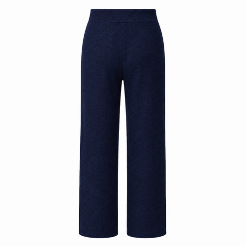 Alpha Studio Woman Panta Wide Leg Mix Shapes Trousers Blue