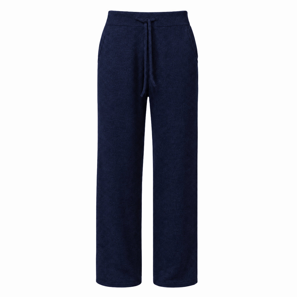 Alpha Studio Woman Panta Wide Leg Mix Shapes Trousers Blue