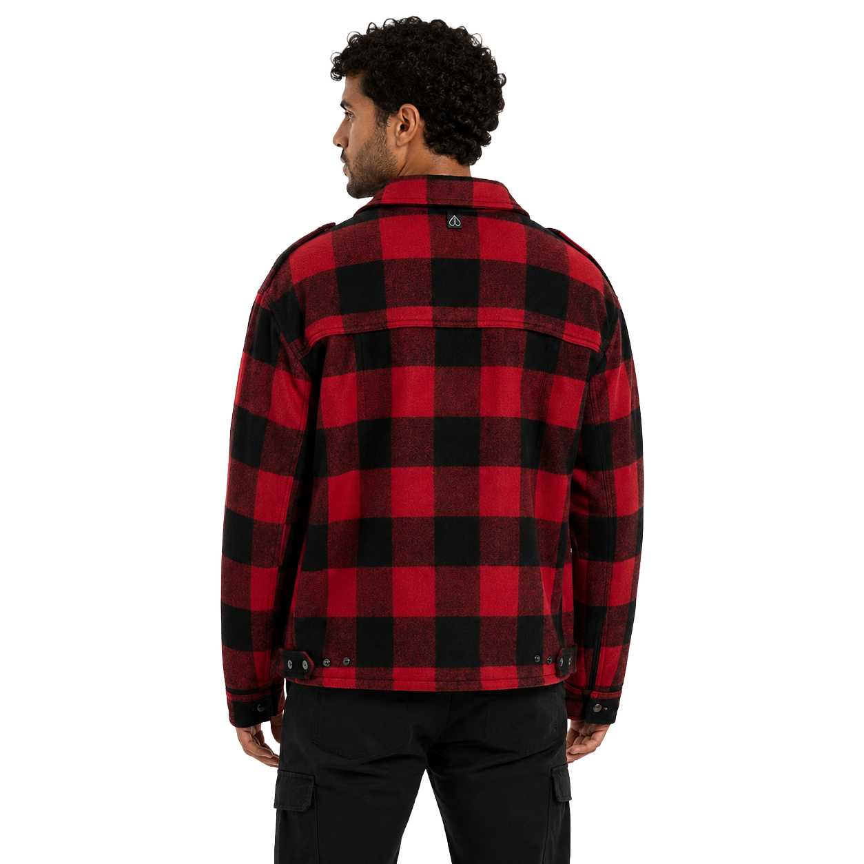 Moose knuckles Man Jacket Scozzese Red