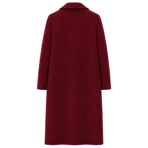 Alpha Studio Woman Coat Double-Breasted Long Wool Red