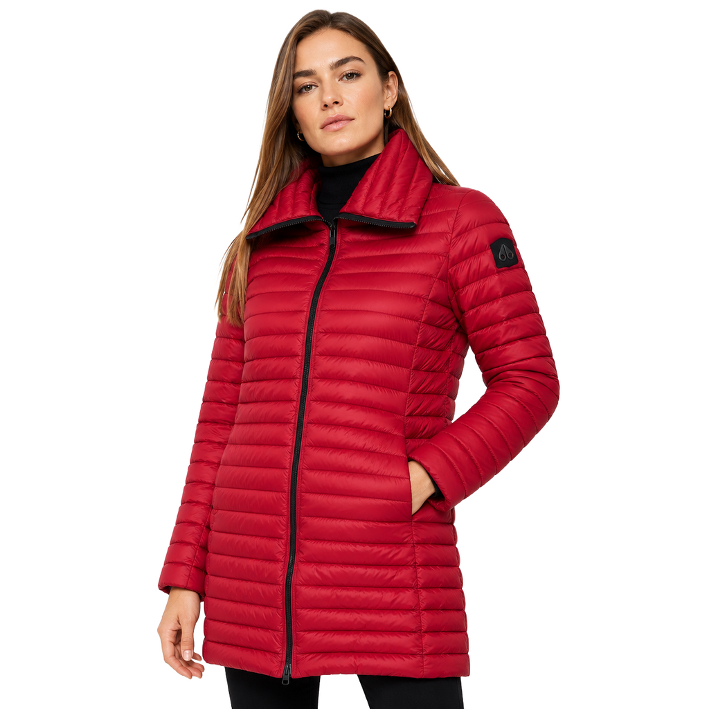 Moose knuckles Woman Down Jacket Long LDS QLTD Red