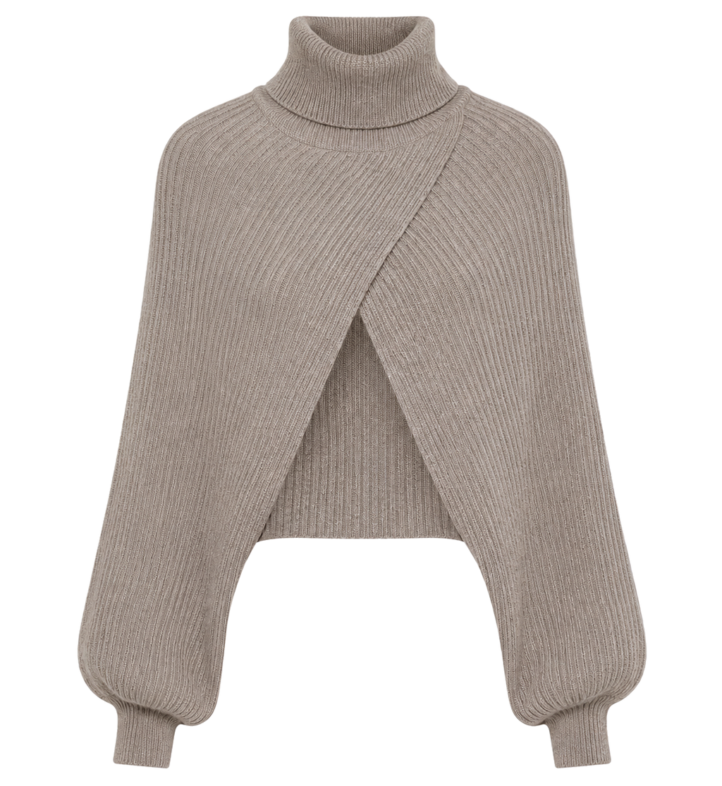 Alpha Studio Woman Turtleneck Coprispalle Coste Beige