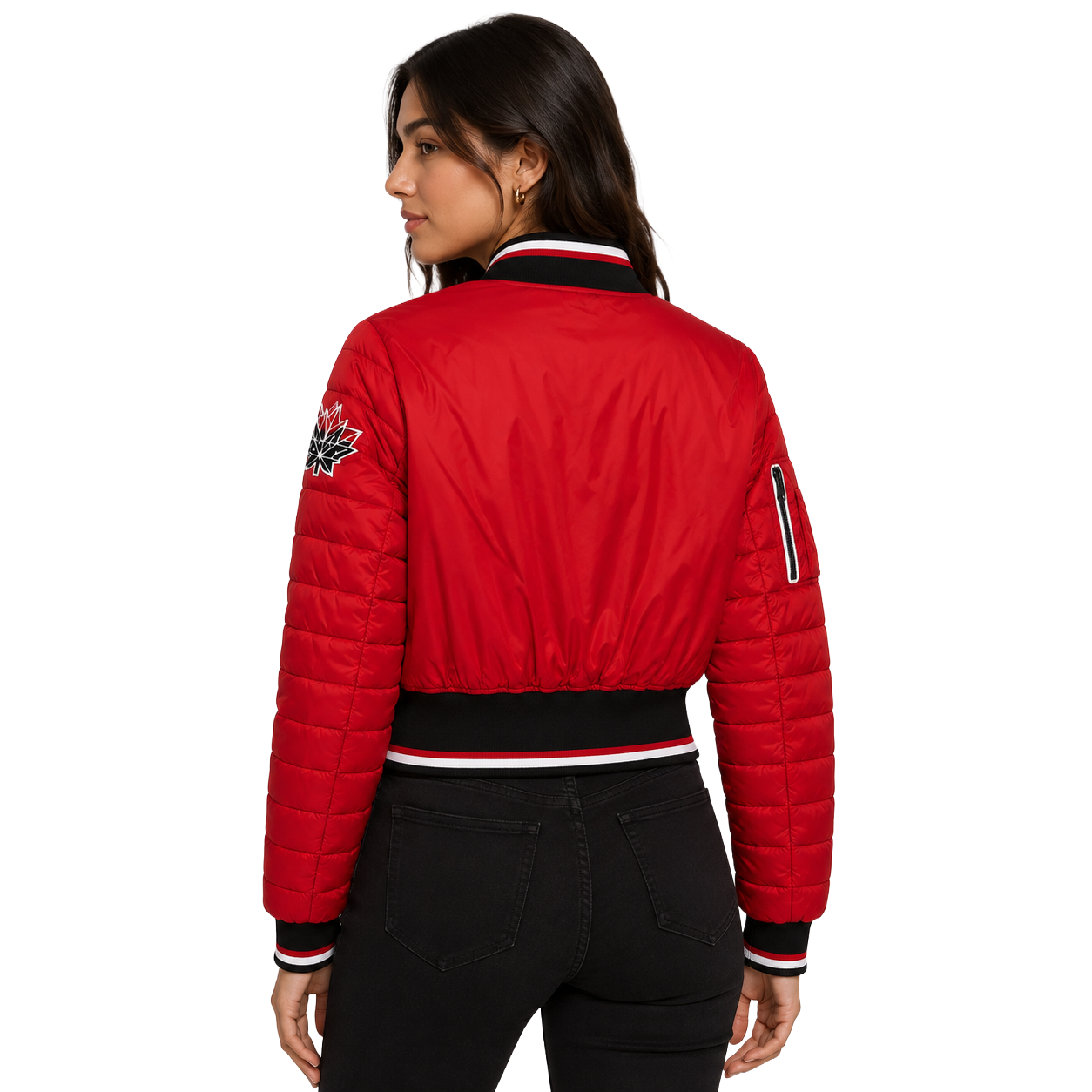 Moose knuckles Woman Down Jacket Cropped LDS Grey
