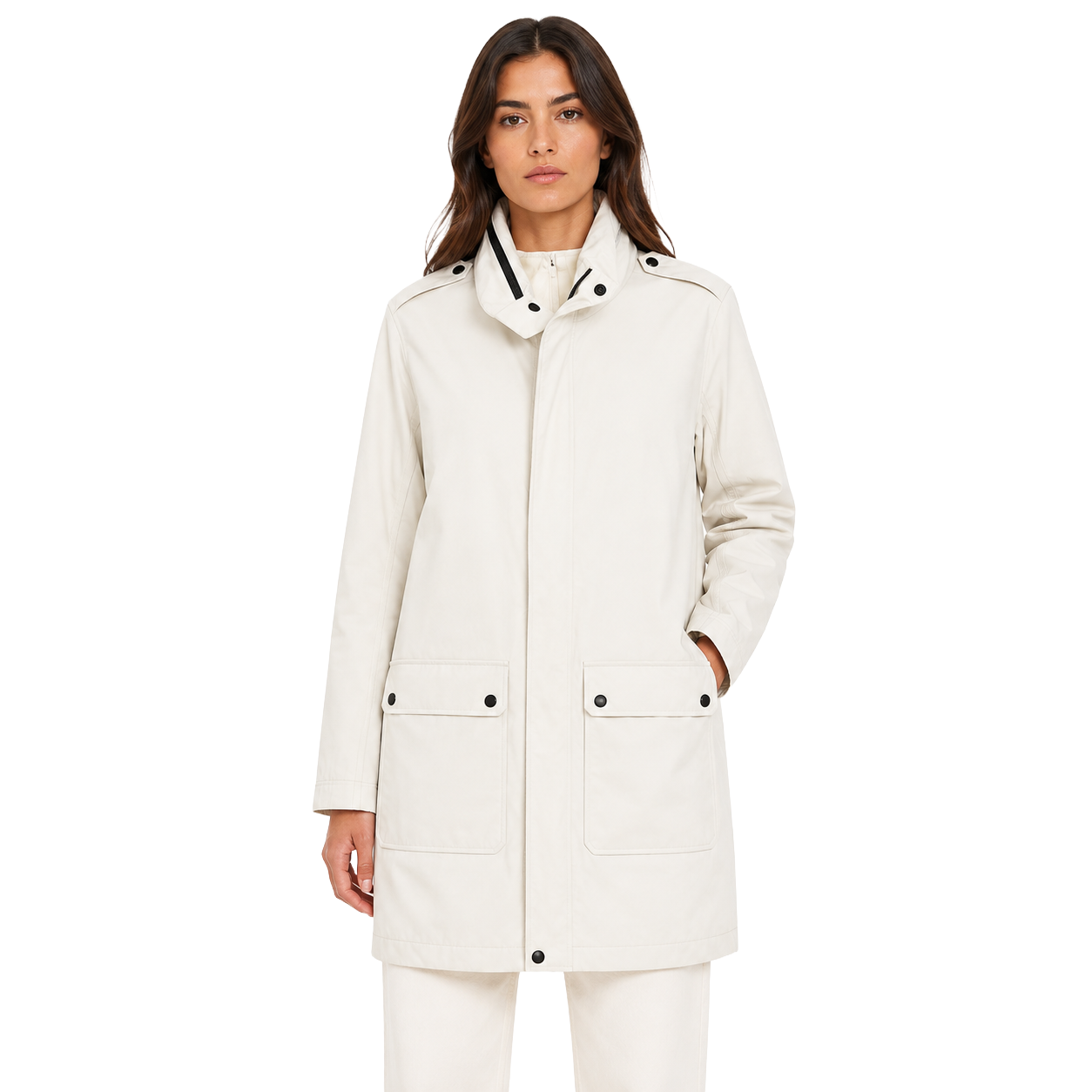 Moose knuckles Woman Jacket Rainproof Long White
