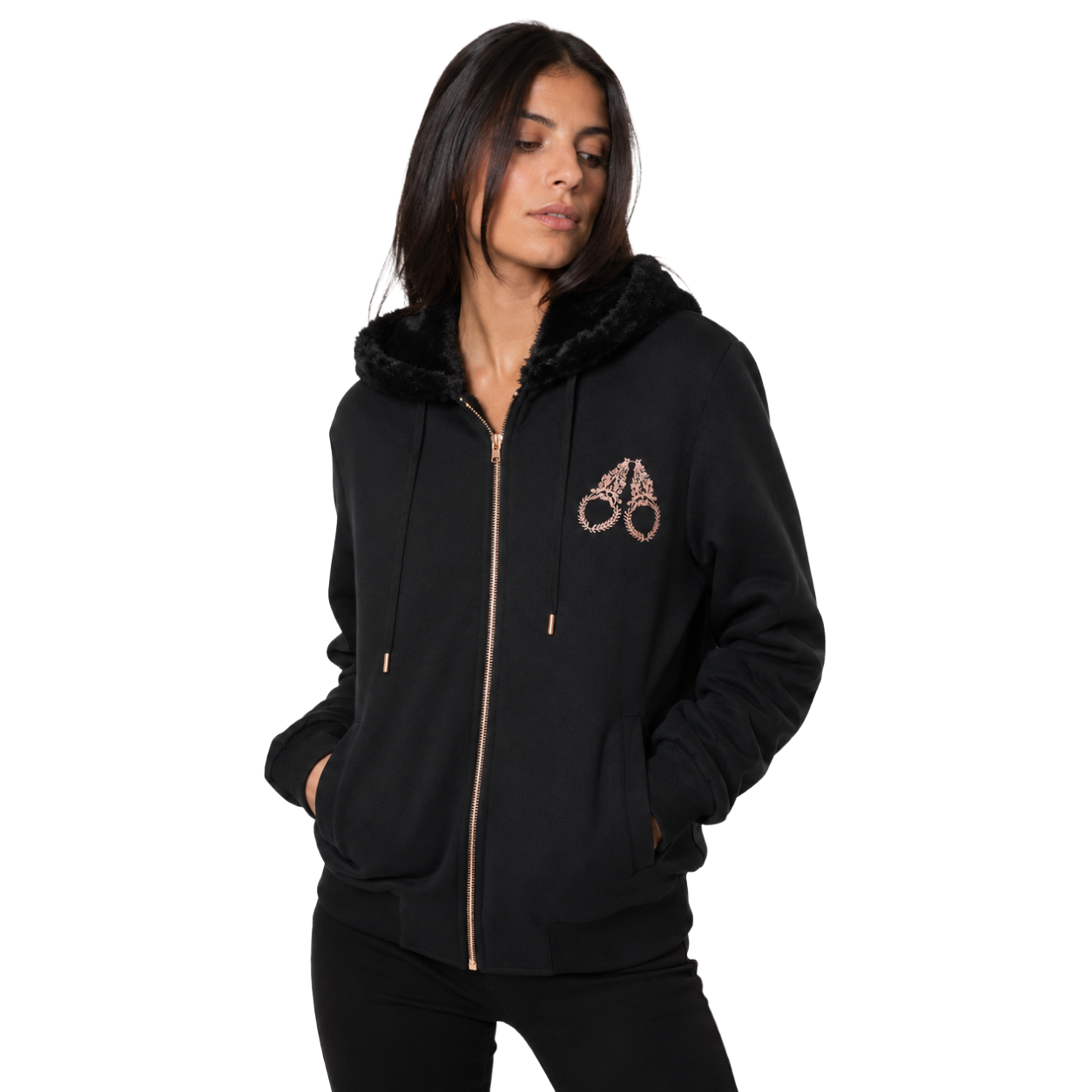 Moose knuckles Woman Sweatshirt Padded Black