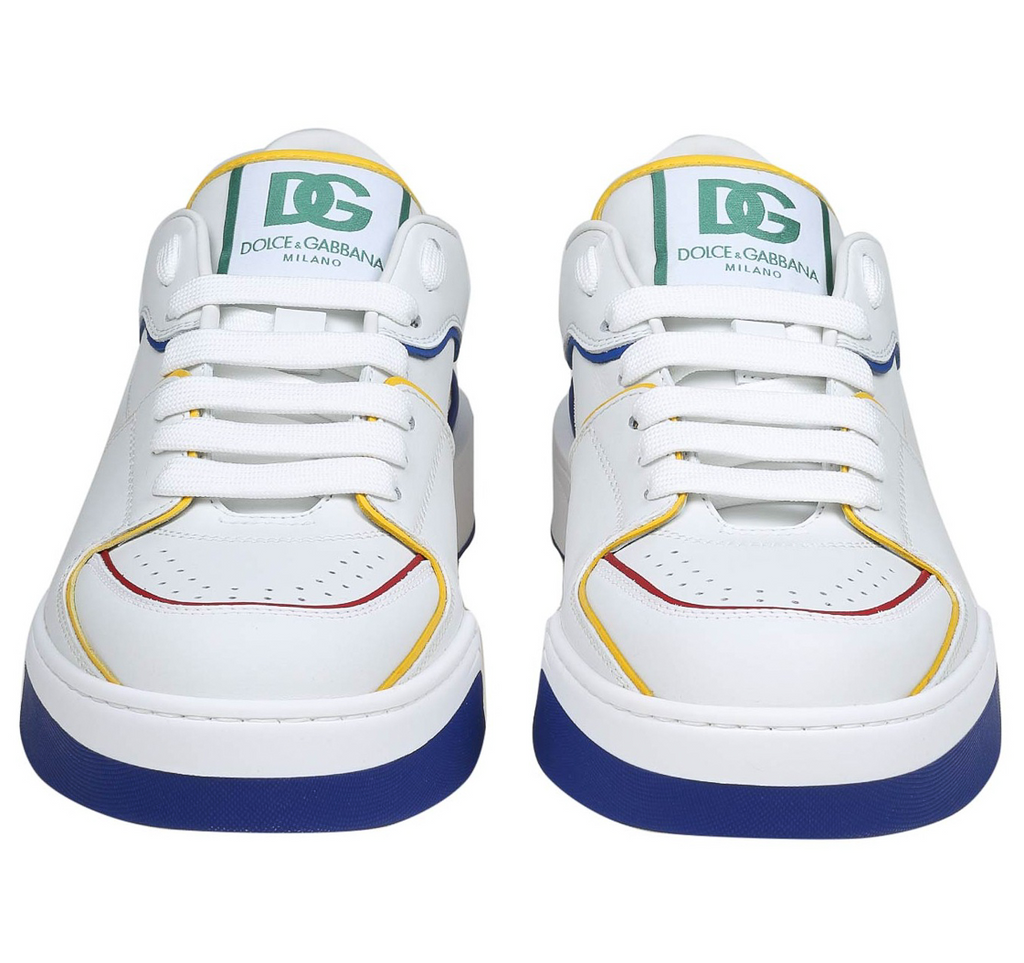 Dolce & Gabbana Man Sneakers Basse Vit Nappato White