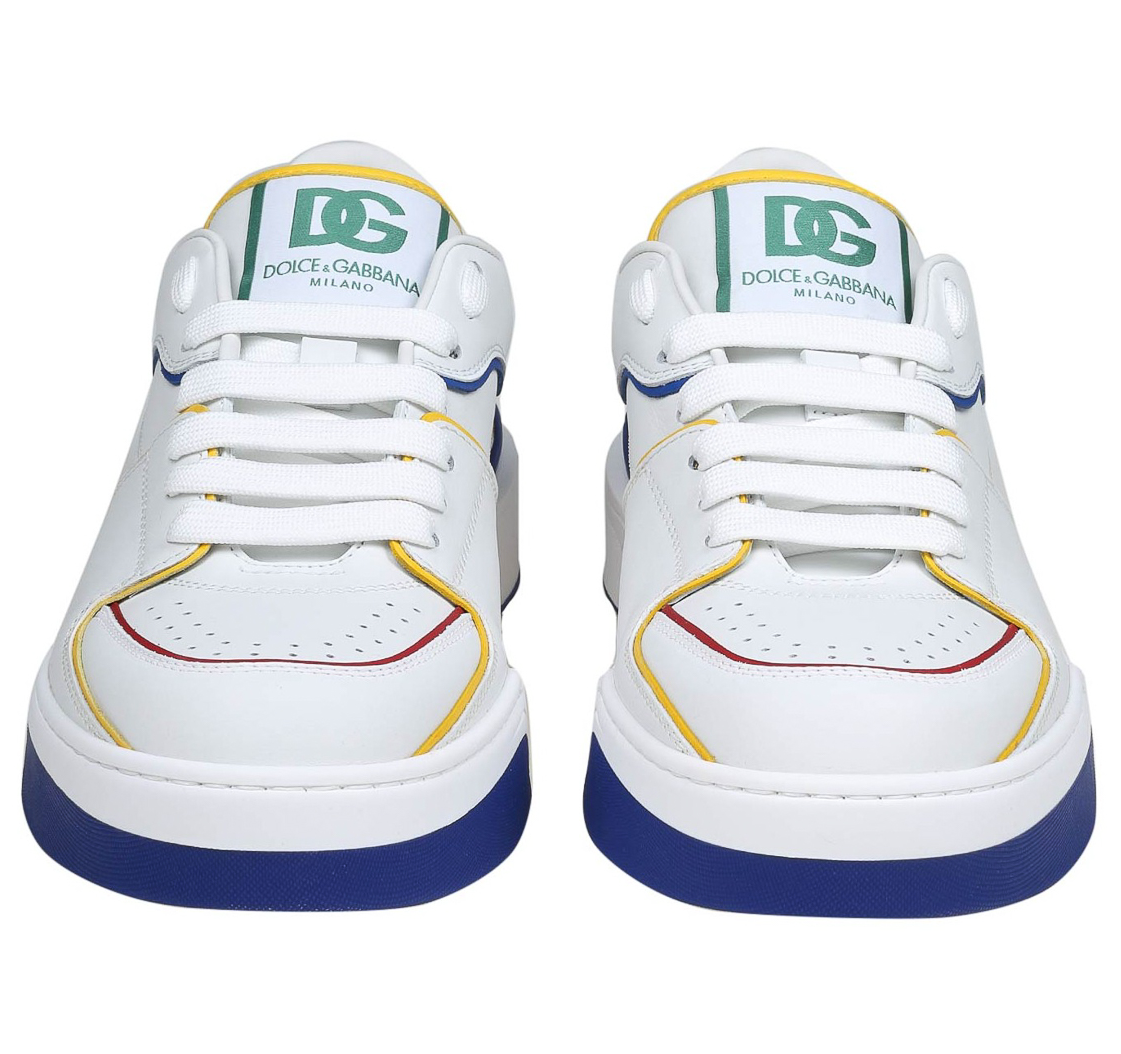 Dolce & Gabbana Man Sneakers Basse Vit Nappato White
