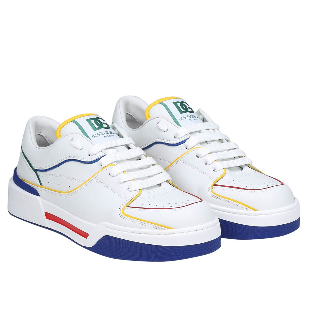 Dolce & Gabbana Man Sneakers Basse Vit Nappato White