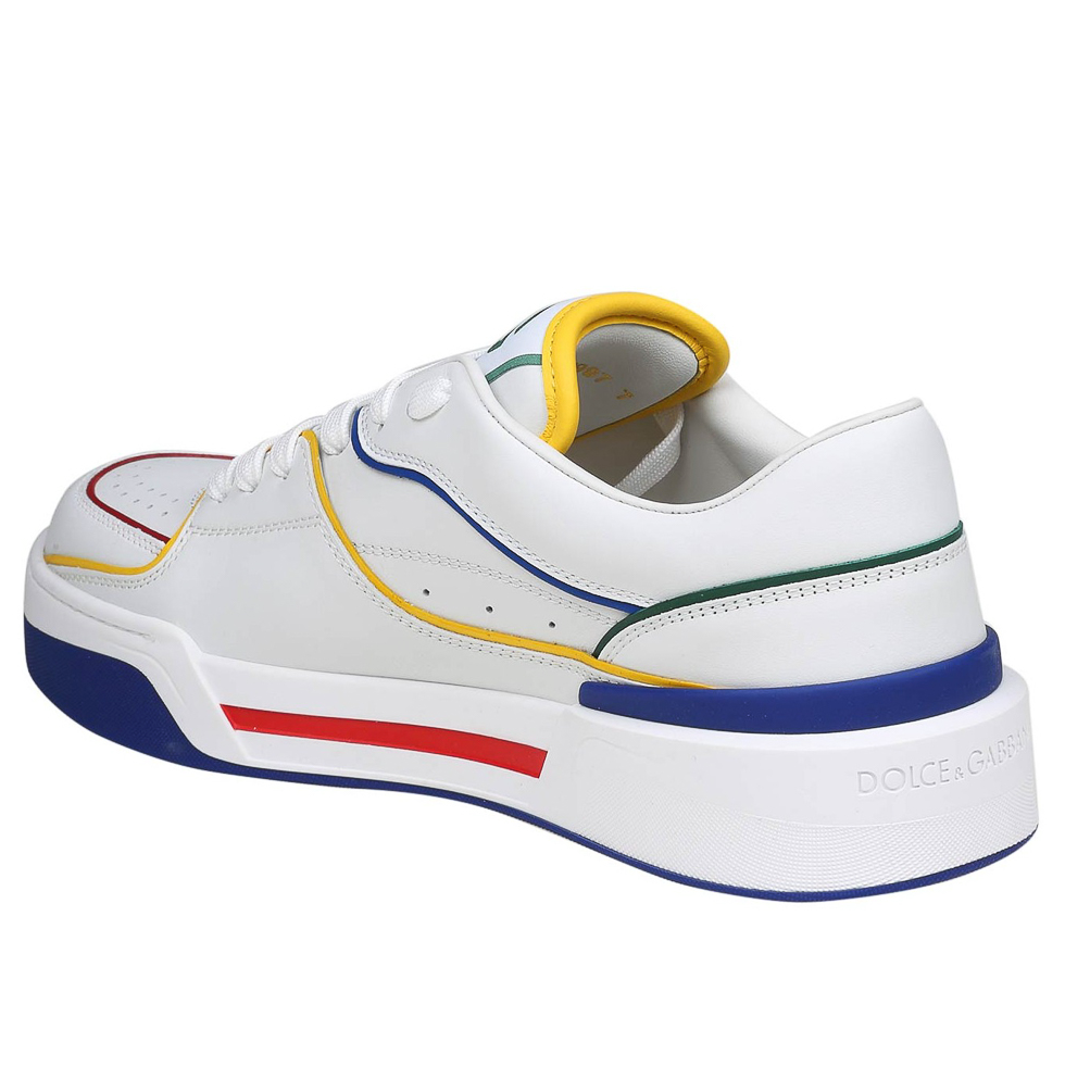 Dolce & Gabbana Man Sneakers Basse Vit Nappato White