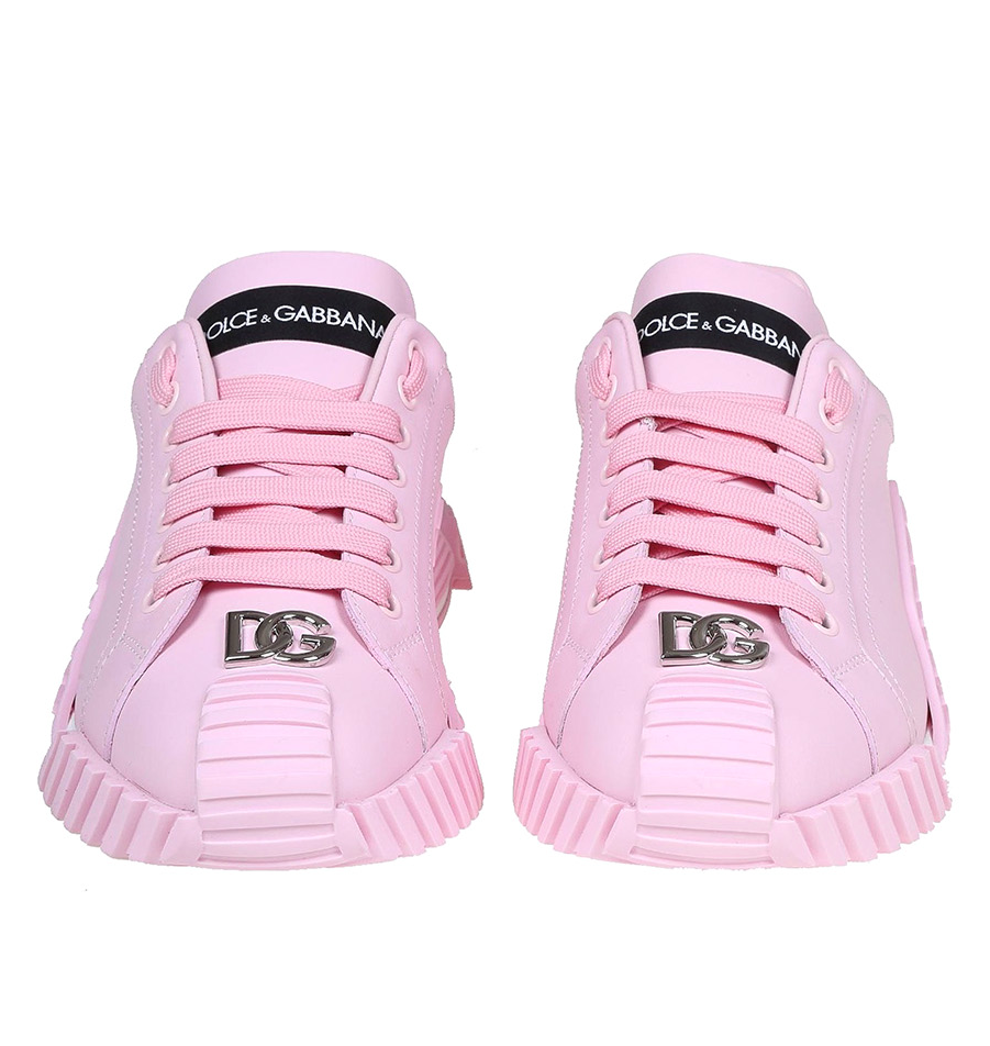 Dolce & Gabbana Woman Sneakers Vitello Nappato Pink