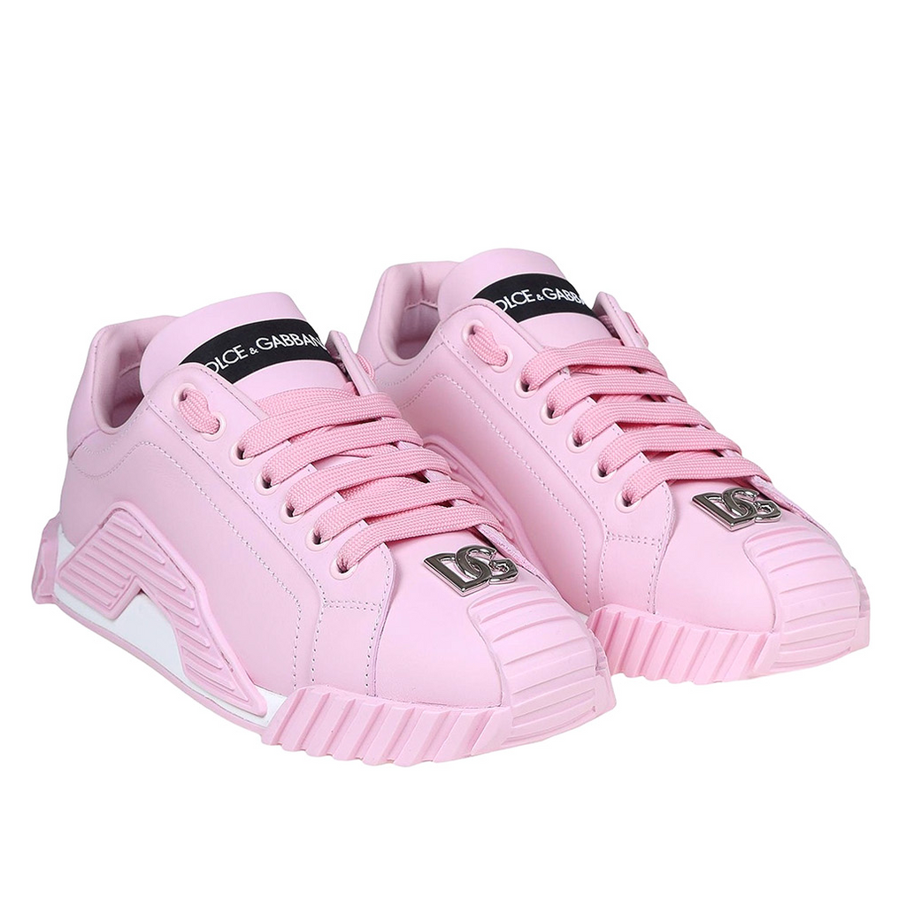 Dolce & Gabbana Woman Sneakers Vitello Nappato Pink