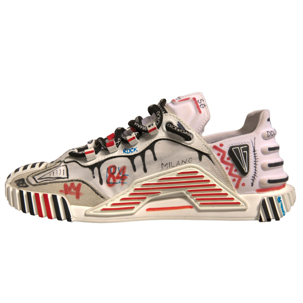 Dolce & Gabbana Woman Sneakers Graffiti Milano White
