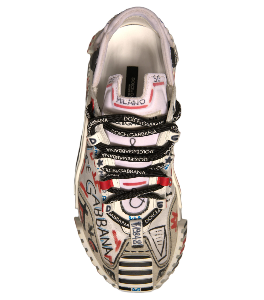 Dolce & Gabbana Woman Sneakers Graffiti Milano White