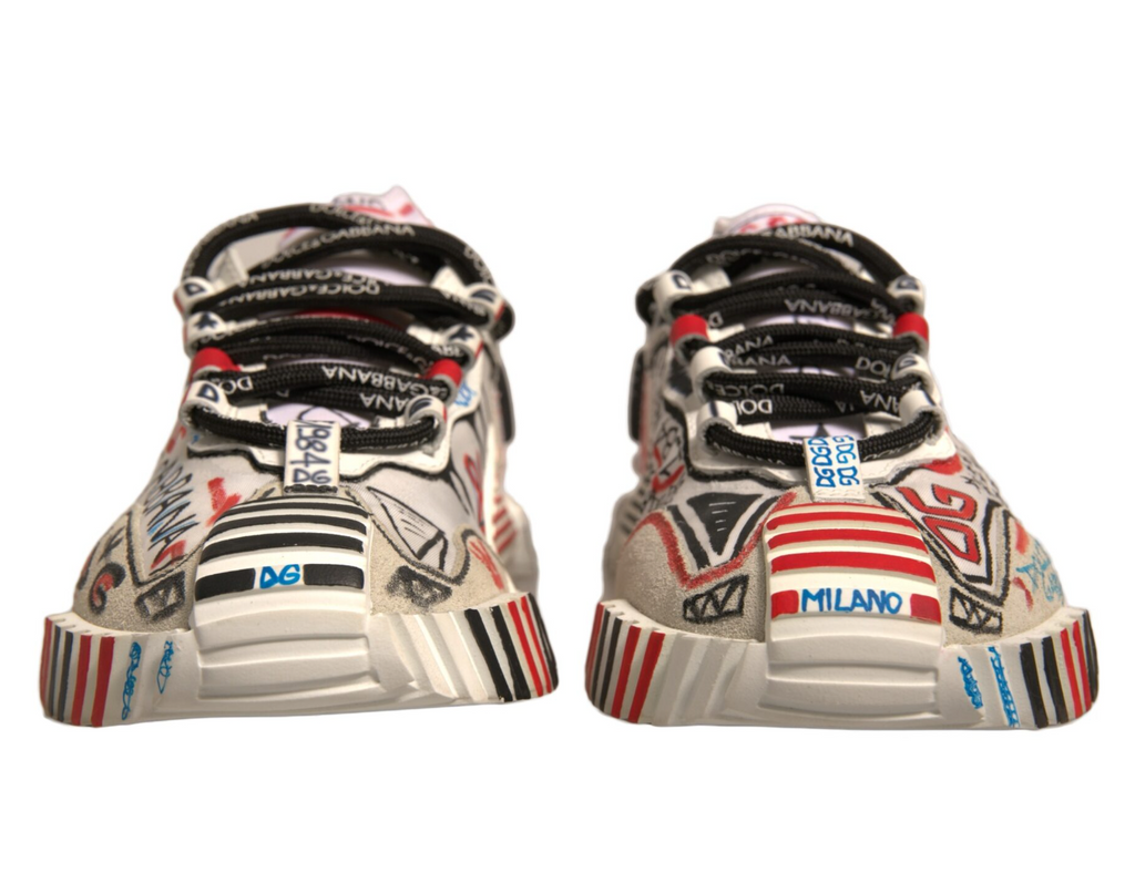 Dolce & Gabbana Woman Sneakers Graffiti Milano White
