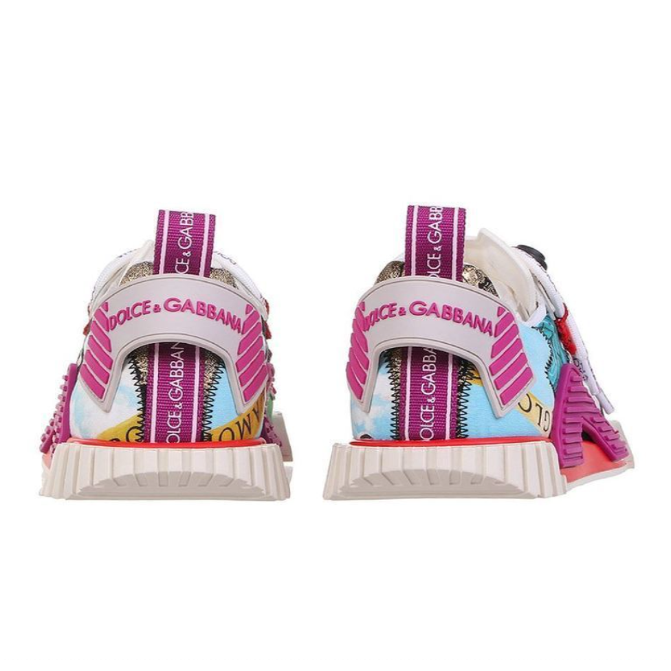 Dolce & Gabbana Woman Sneaker Bassa Patch Multi Sneakers Multicolor