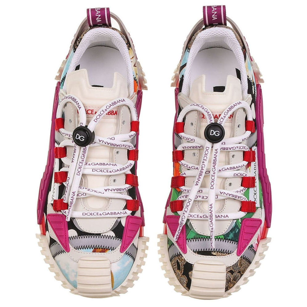 Dolce & Gabbana Woman Sneaker Bassa Patch Multi Sneakers Multicolor