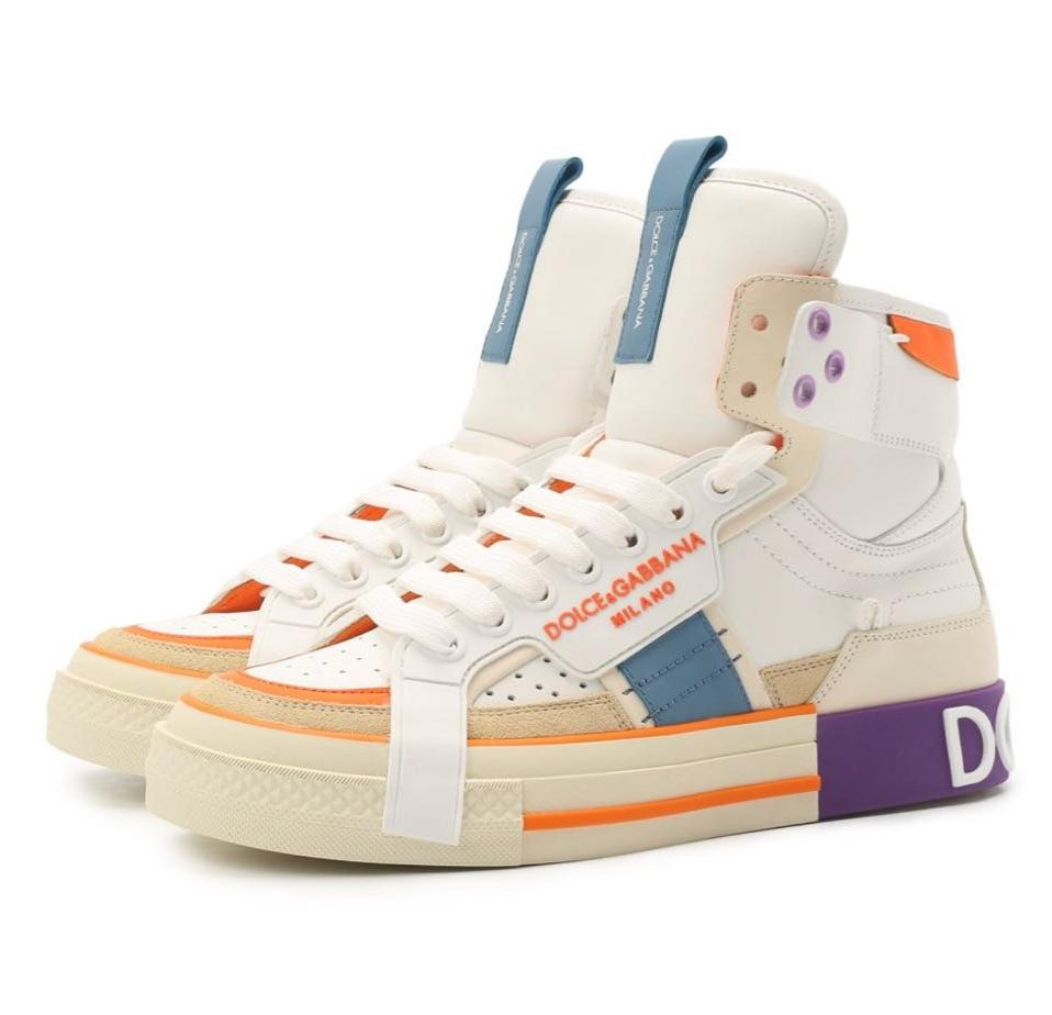 Dolce & Gabbana Woman Sneakers Leather Nappata Multicolor
