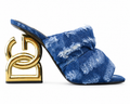 Dolce & Gabbana Woman Sandali Denim Heel Sandals Blue