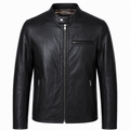Schott NYC Man Jacket Leather Capra Brown Black