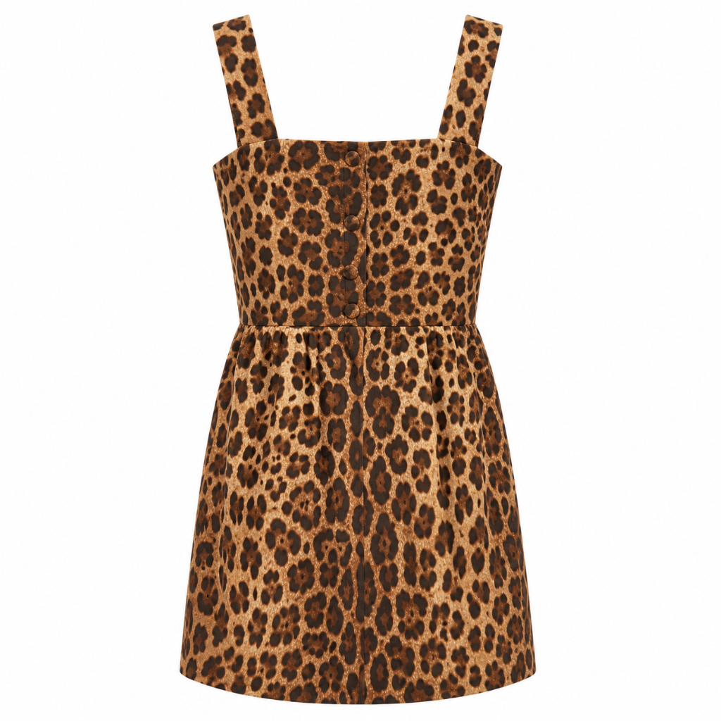 Dolce & Gabbana Woman Dress Leopardato Brown