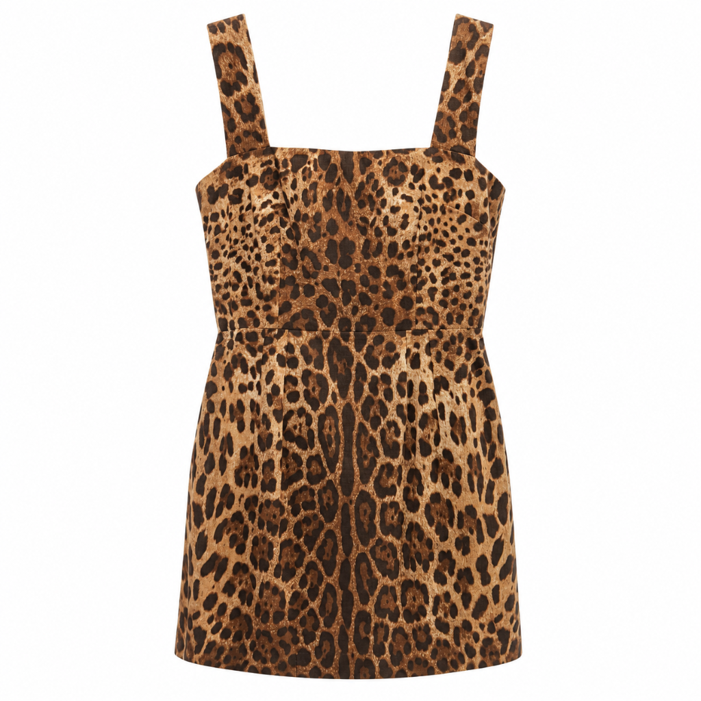 Dolce & Gabbana Woman Dress Leopardato Brown