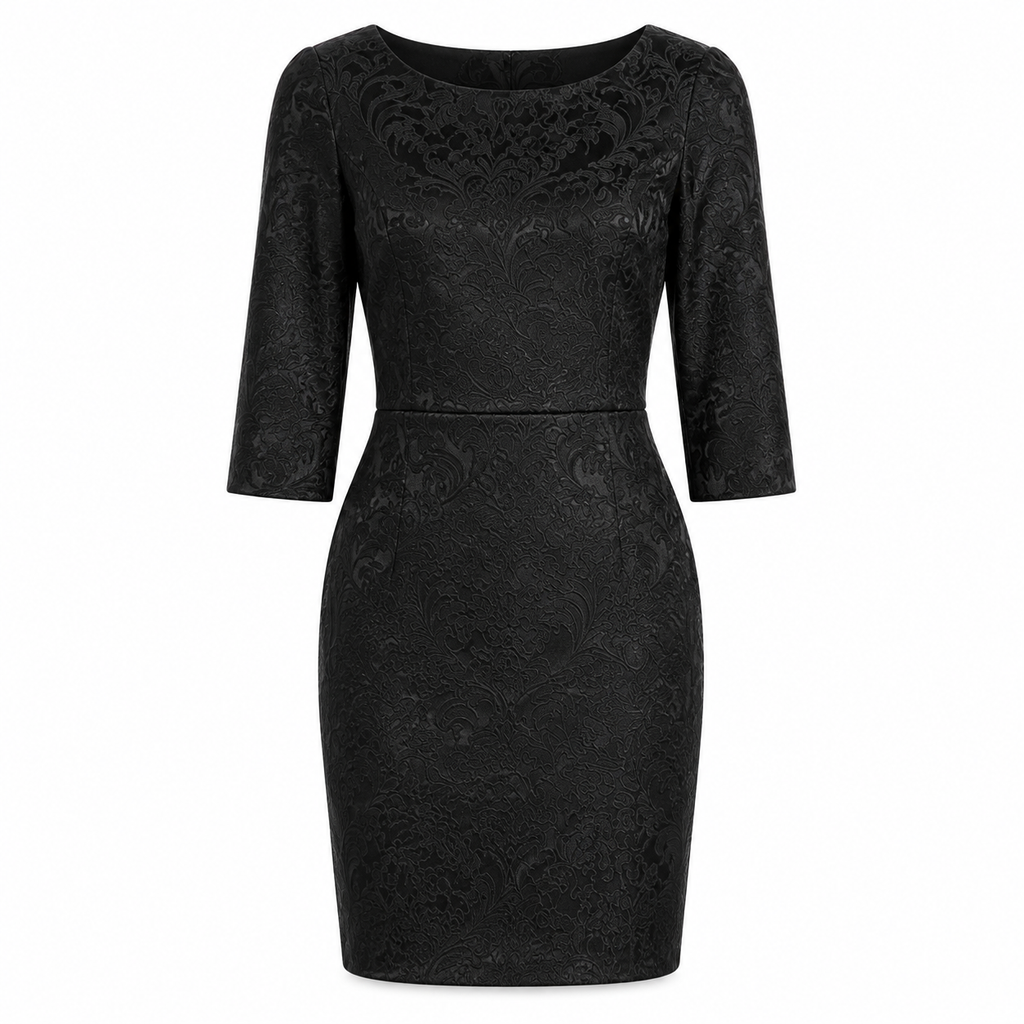 Dolce & Gabbana Woman Dress Sleeve Short Embroidered Black