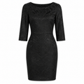 Dolce & Gabbana Woman Dress Sleeve Short Embroidered Black