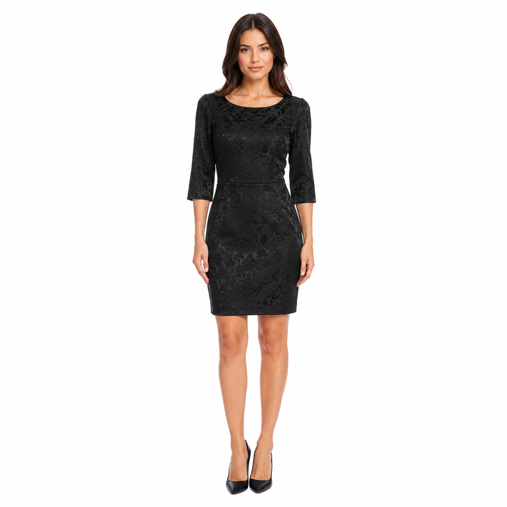 Dolce & Gabbana Woman Dress Sleeve Short Embroidered Black