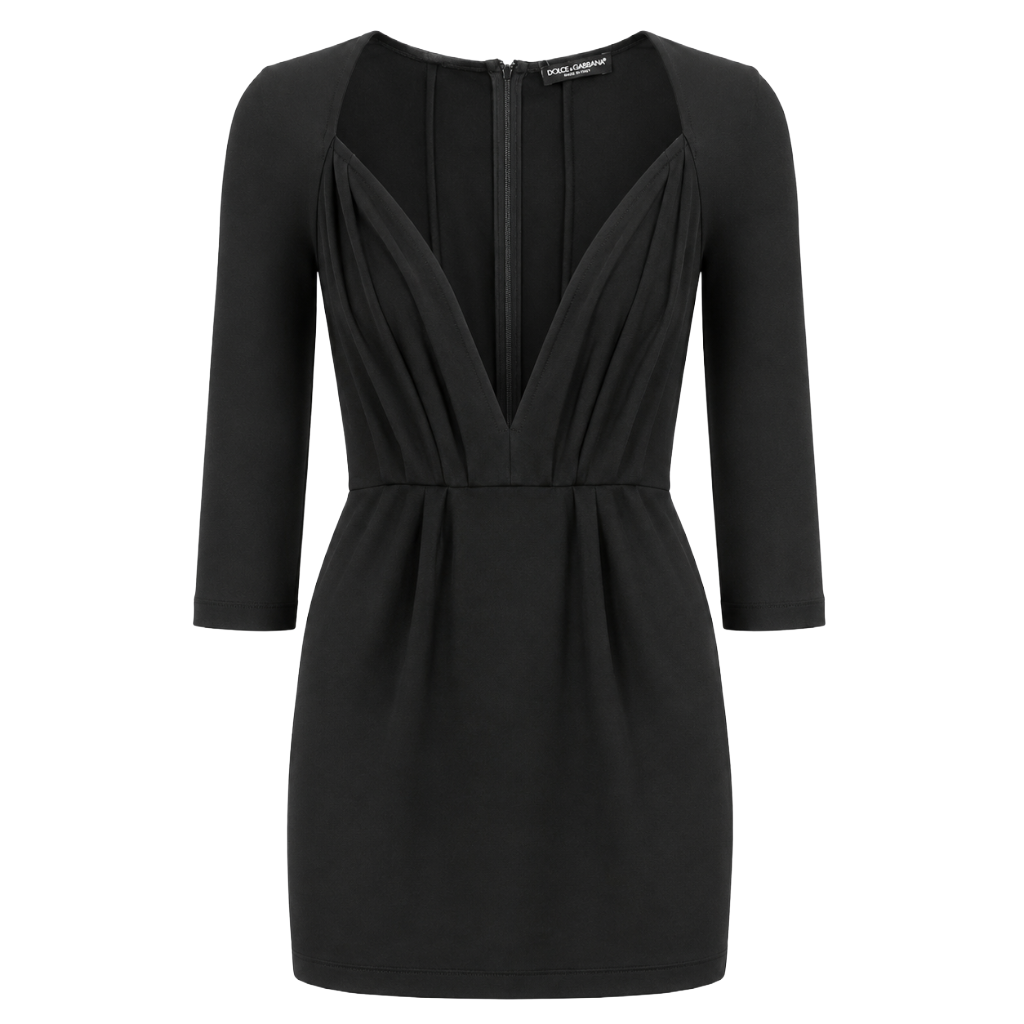 Dolce & Gabbana Woman Dress Short V-Neck Black