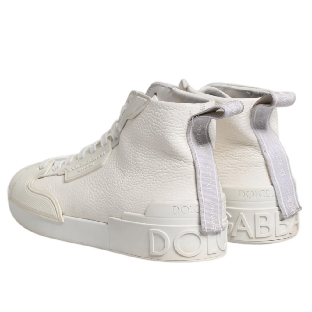 Dolce & Gabbana Man Sneaker Alta Leather Sneakers White