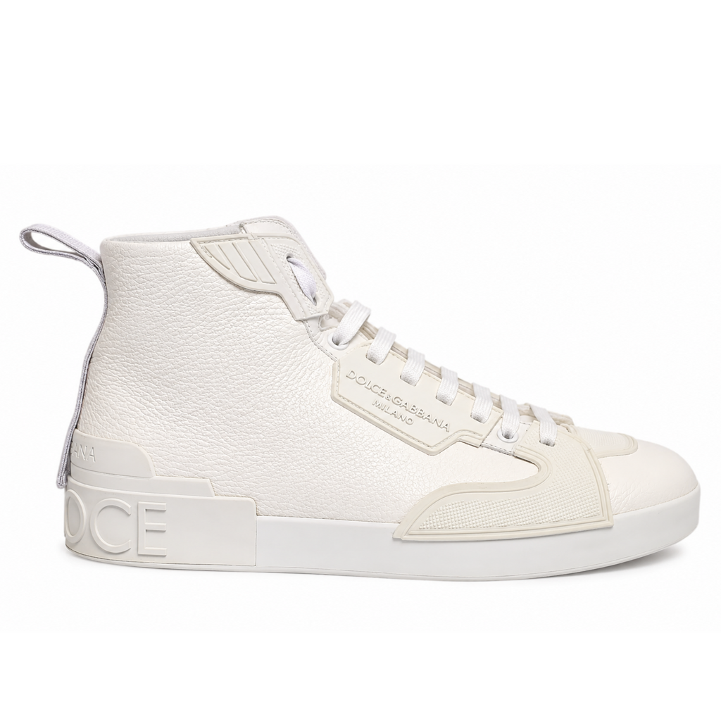Dolce & Gabbana Man Sneaker Alta Leather Sneakers White