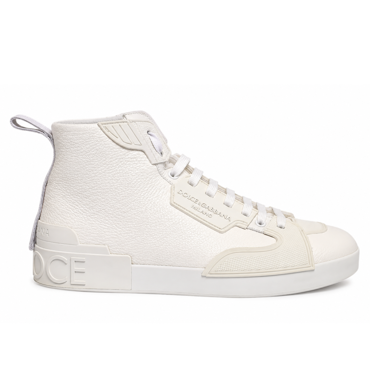 Dolce & Gabbana Man Sneaker Alta Leather Sneakers White
