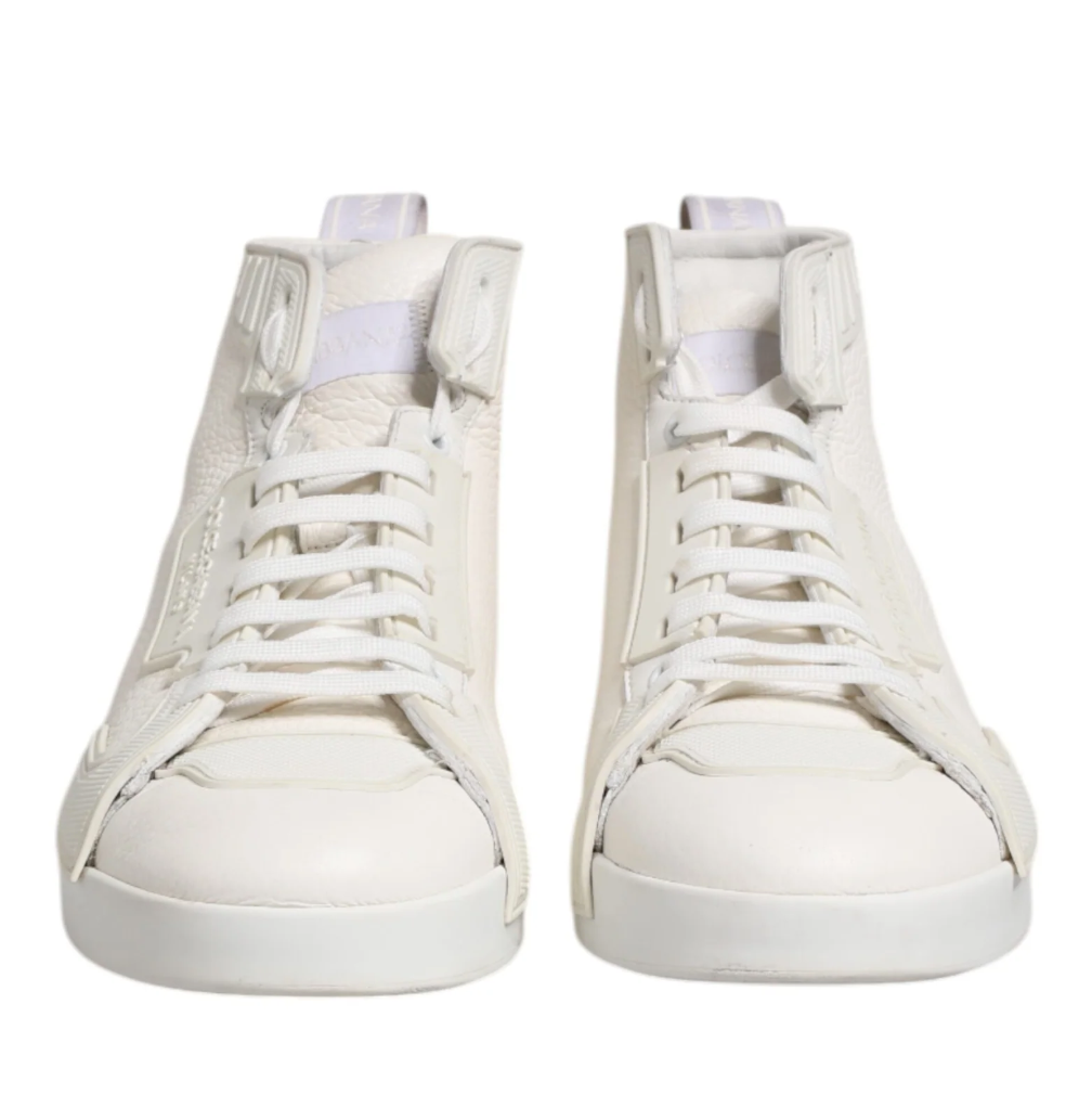 Dolce & Gabbana Man Sneaker Alta Leather Sneakers White